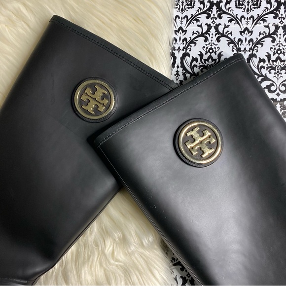 Tory Burch : size 9 : classic ‘sarah’ logo knee high rain winter fall snow boots - Picture 7 of 11
